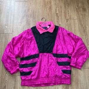 Vintage asymmetrical zip wind suit jacket